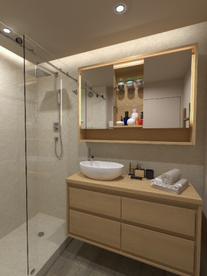 image of Contemporary and Bathroom 