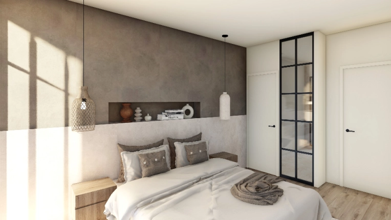 Maison individuelle, Minimaliste, Contemporain, Chambre, Feng Shui