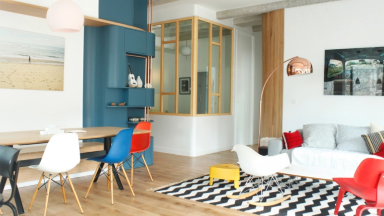 Minimaliste, Contemporain, Scandinave, Appartement, Chic, Salon / séjour