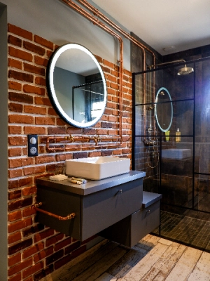 image of Industrial and Bathroom 